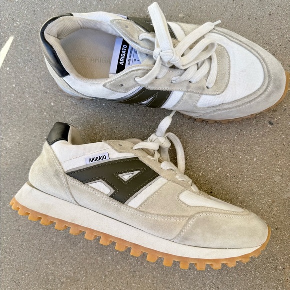 Axel Arigato Aeon Runner Navy And Cream Ivory Low Sneakers 7.5 - Picture 4 of 11